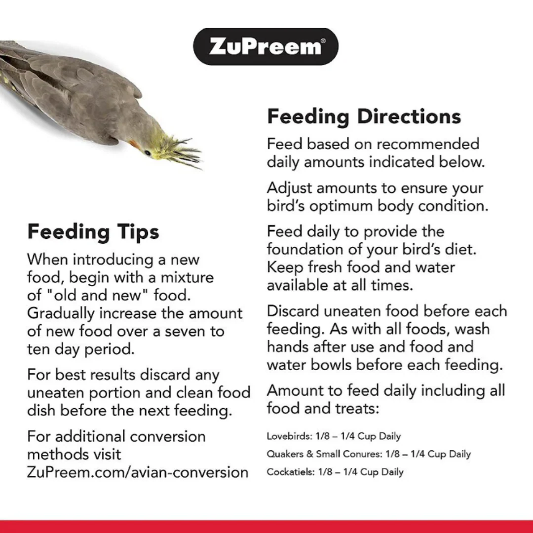 ZuPreem Smart Selects Food for Medium Birds 1.1kg - Image 4