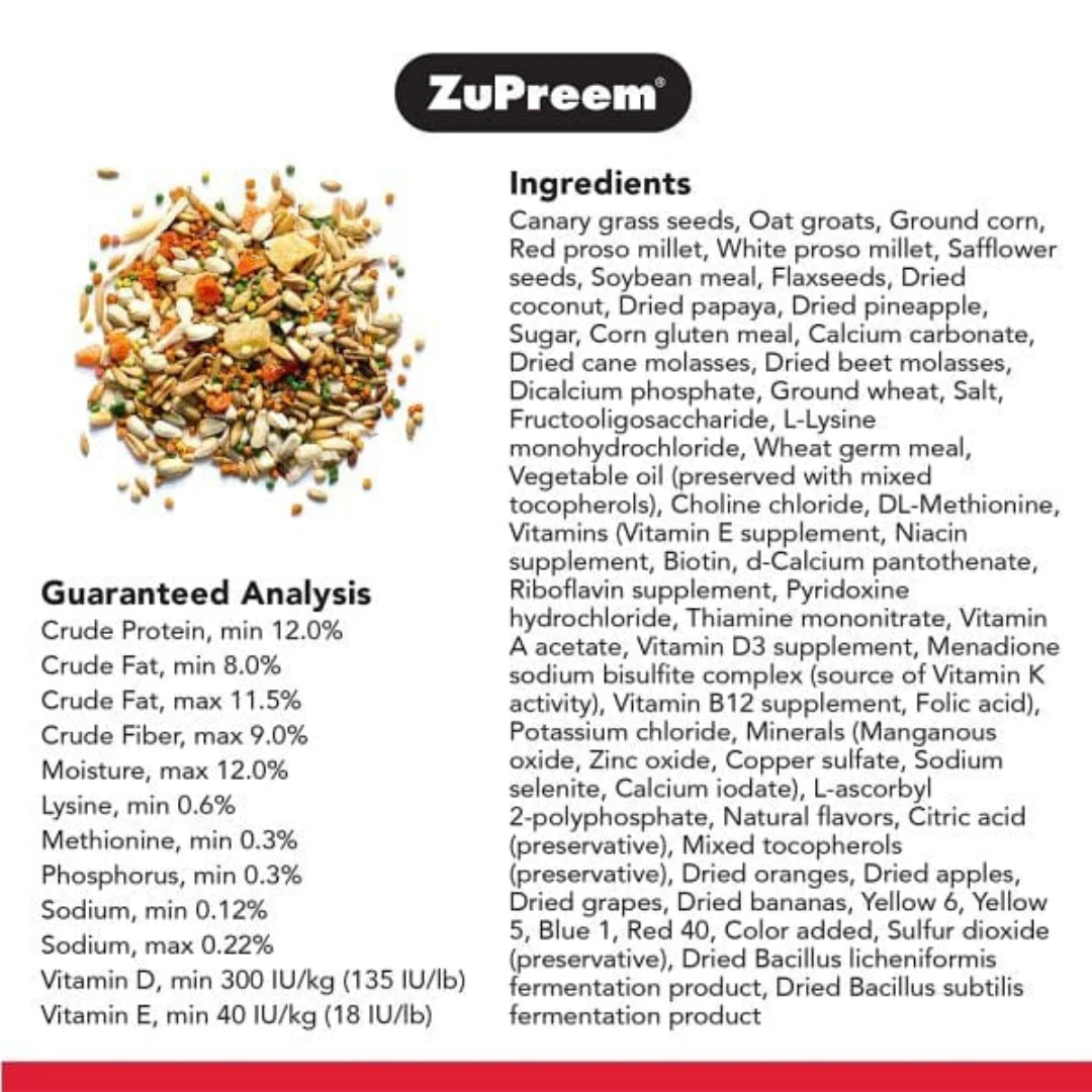 ZuPreem Smart Selects Food for Small Birds 907g - Image 3